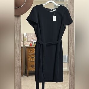 J. Crew Classic Black Midi Dress